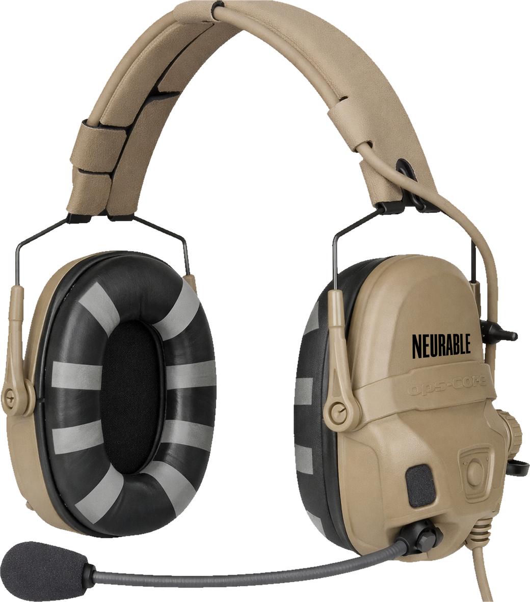 Neurable AMP defense headset built into Ops-Core hearing protection