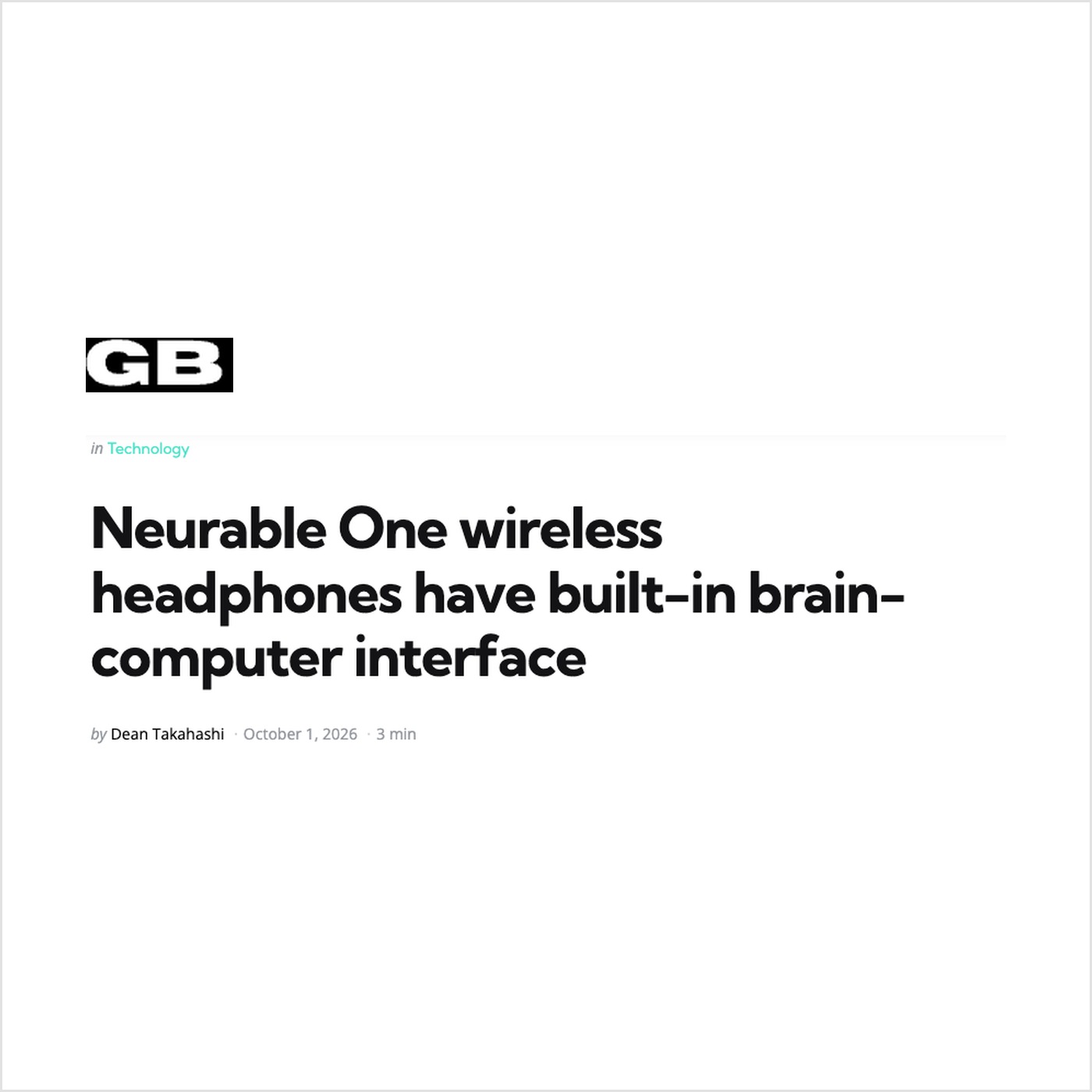 Neurable One wireless headphones have built-in brain-computer interface