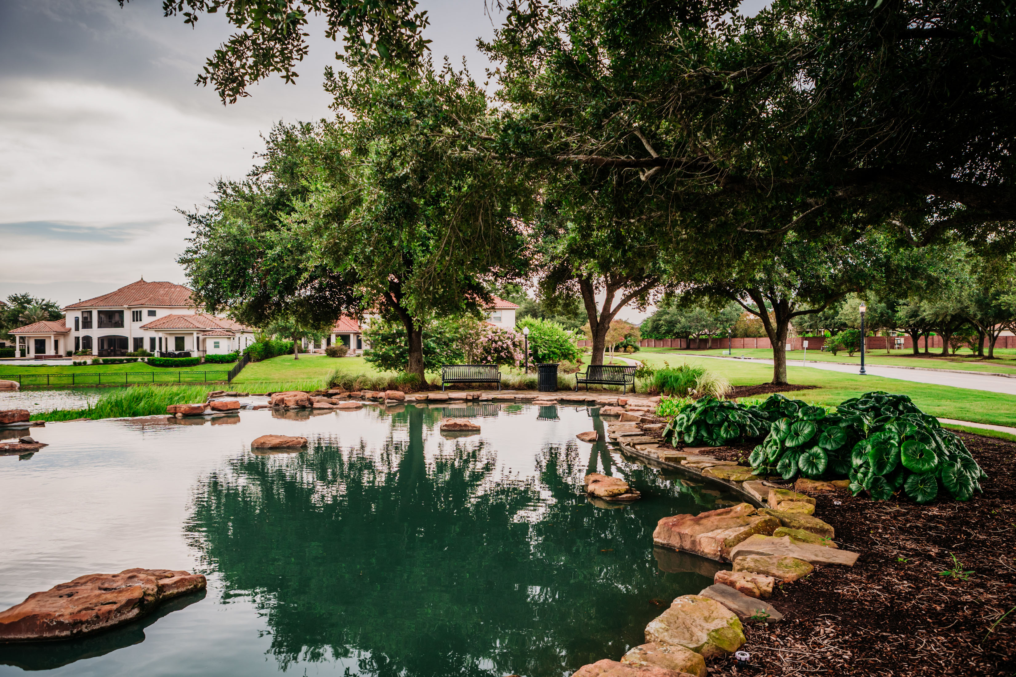 Restful Seating around the Water Feature