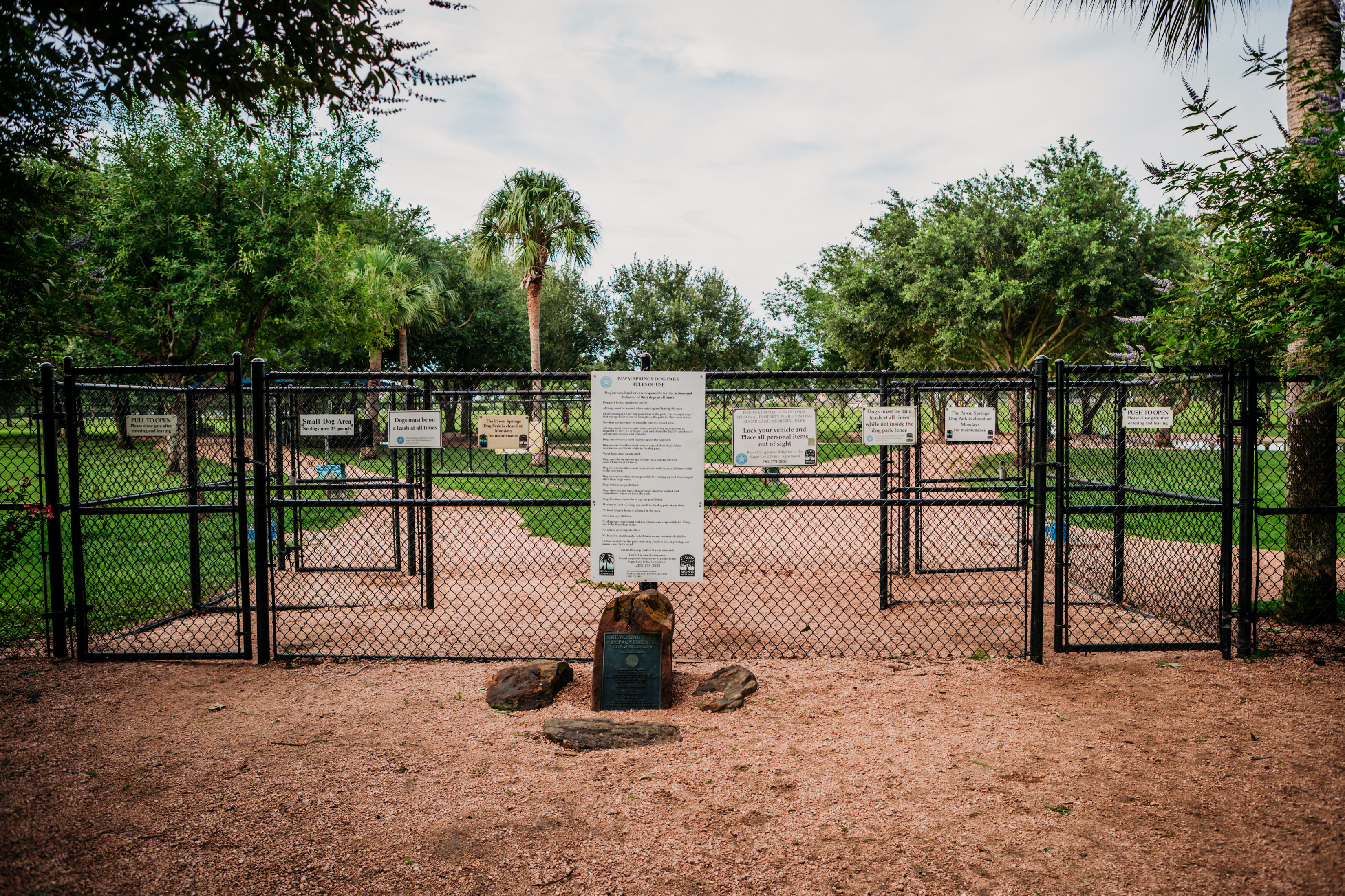 Chain Link Perimeter Fence at Pawm Springs Dog Park