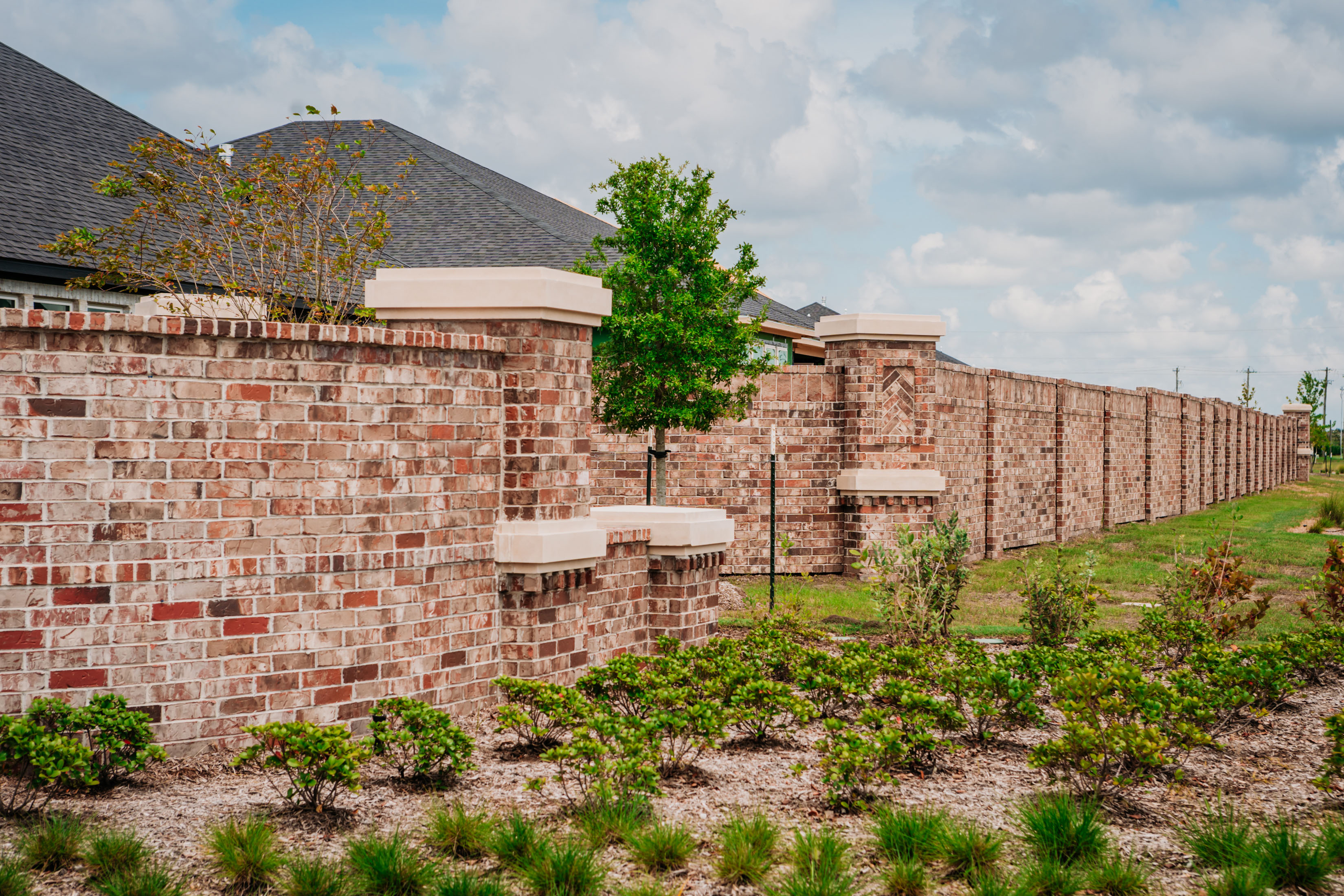 Brick Perimeter Walls with subtle Decorative Masonry