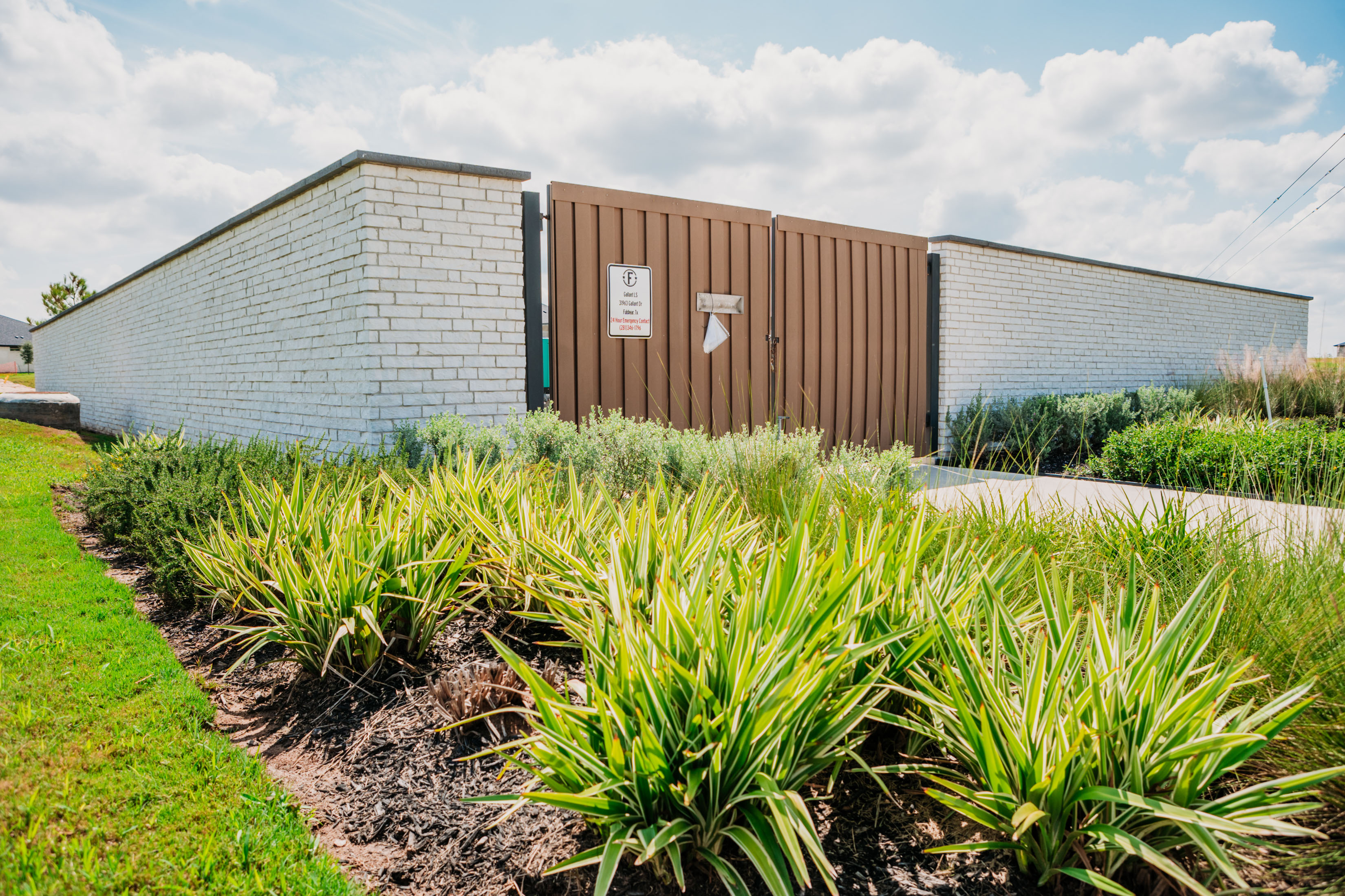 Brick Perimeter Wall for Public Works Facility
