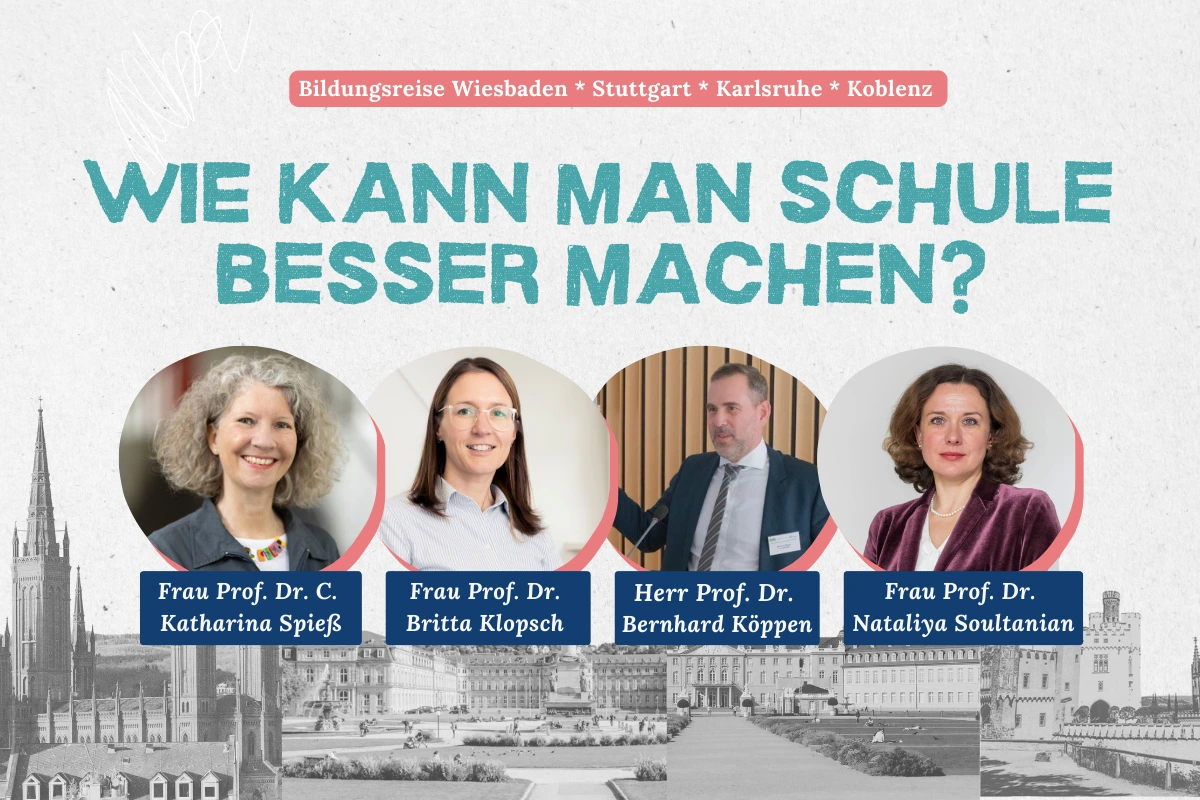 v.l.n.r.: Prof. Dr. Katharina Spieß, Prof. Dr. Britta Klopsch, Prof. Dr. Bernhard Köppen, Prof. Dr. Natalyia Soultanian