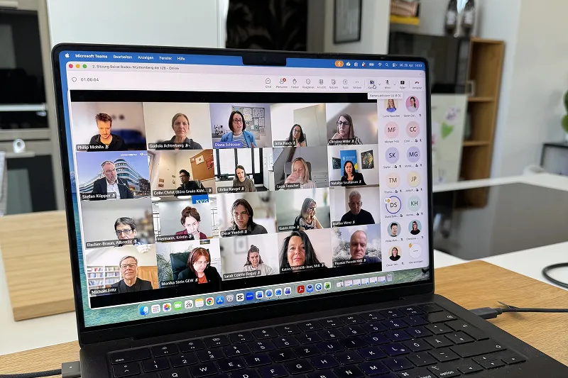 Online-Meeting der zweiten Beiratssitzung Baden-Württemberg im Reallabor Heilbronn.