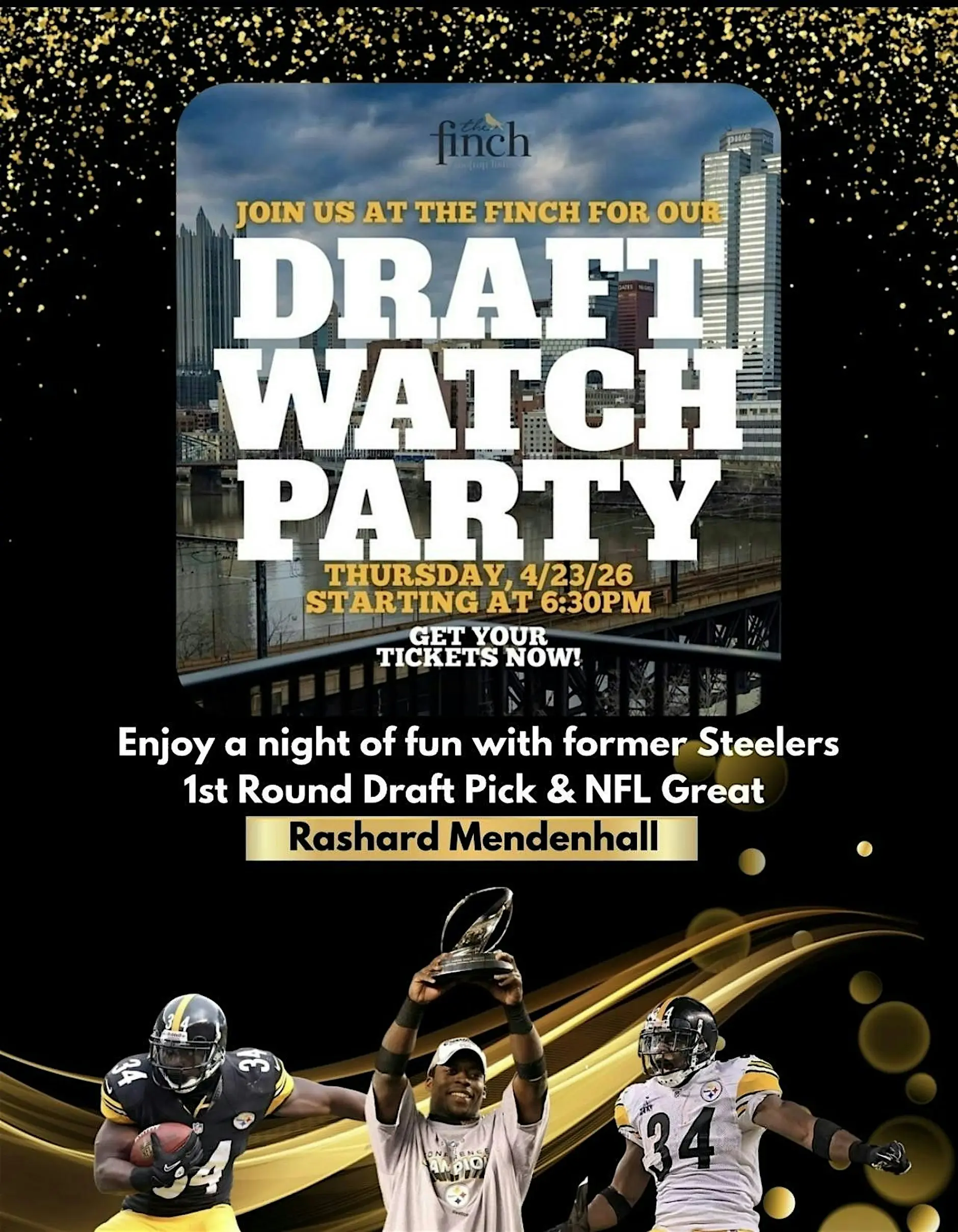 Join us at the Finch for our Draft Watch Party flyer