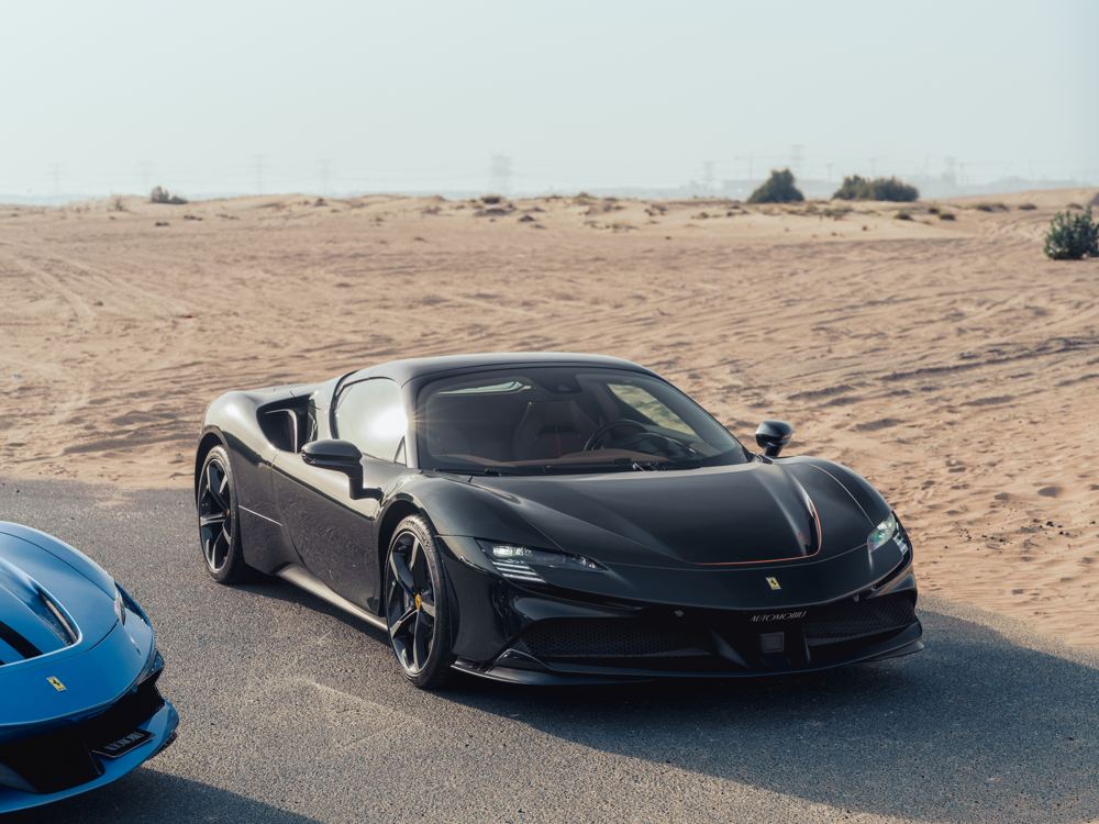 Ferrari SF90 in the desert