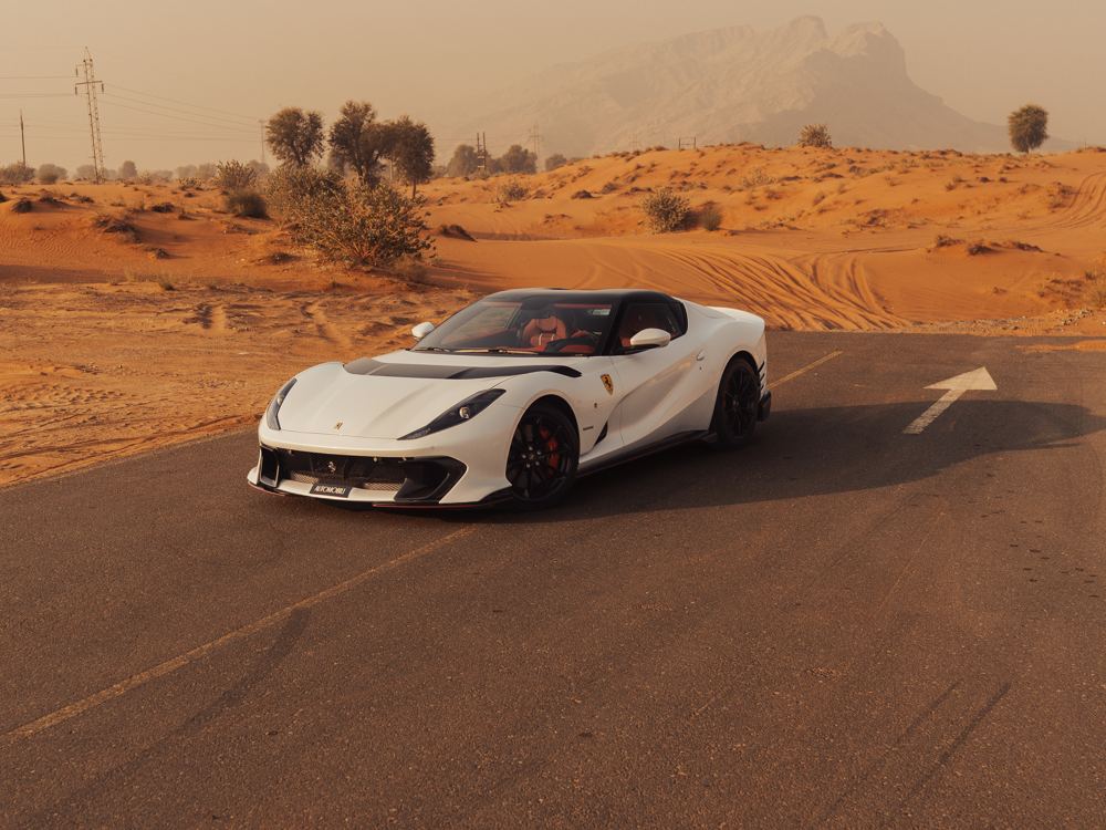 Ferrari 812 Competizione in the desert