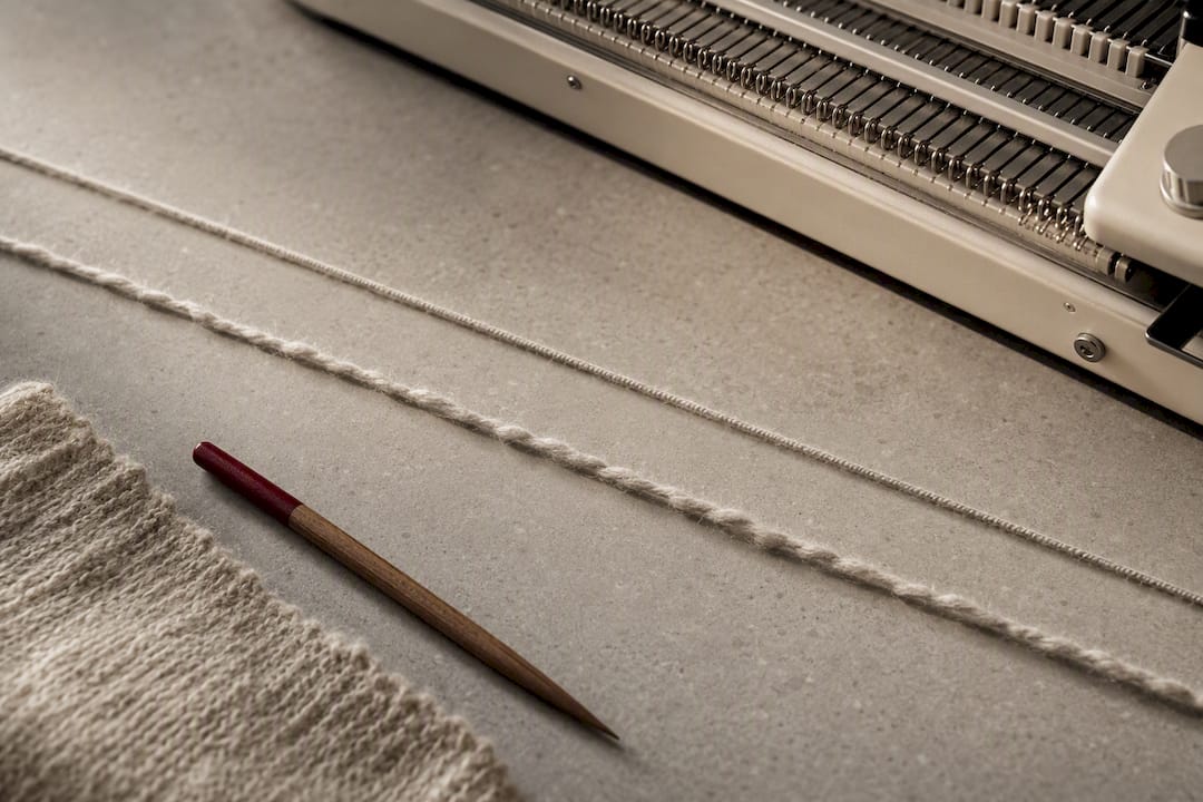Even and uneven cashmere yarn samples
