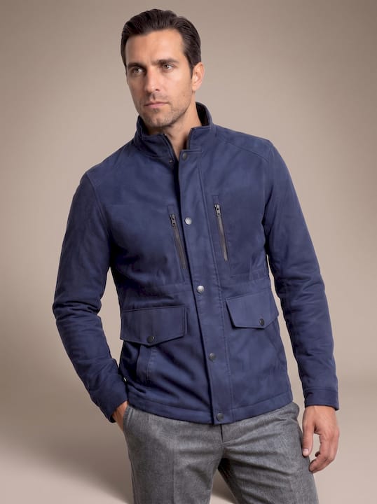 Dark Navy Suede Jacket