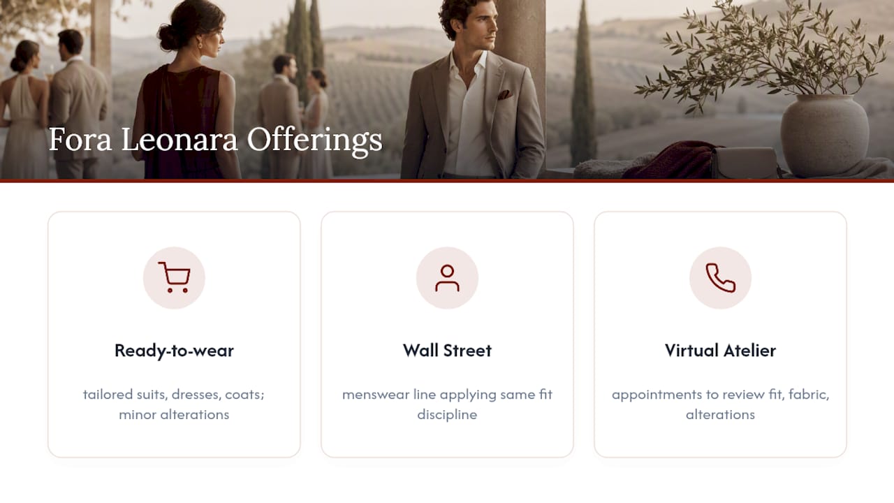 Fora Leonara: A Discreet Source for Quiet-Luxury Wedding Pieces — overview diagram