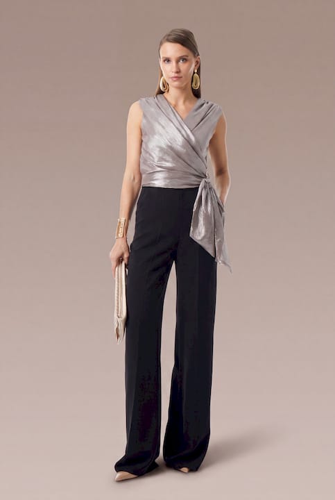 Golden Aura Evening Jumpsuit