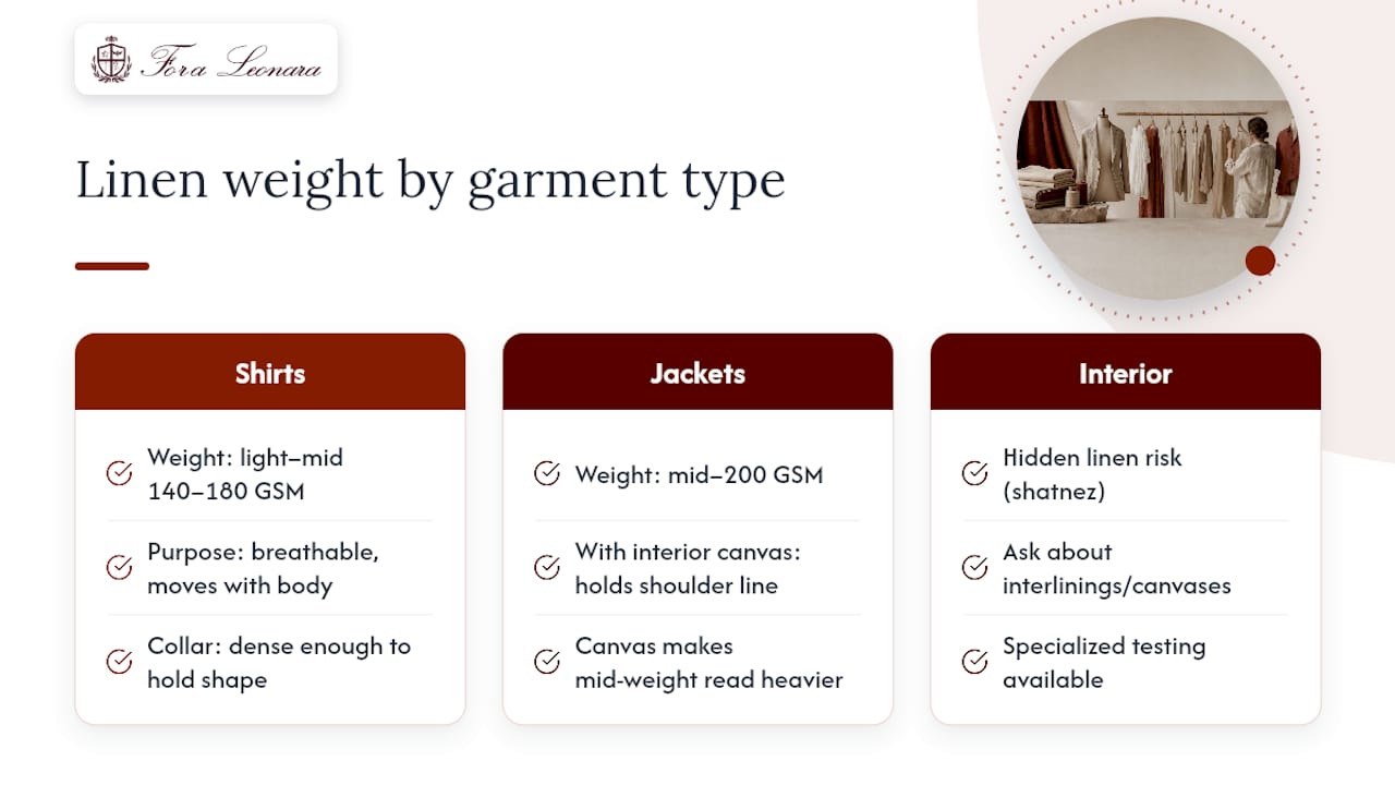 Expert note: choosing linen weight for pieces built to last — overview diagram