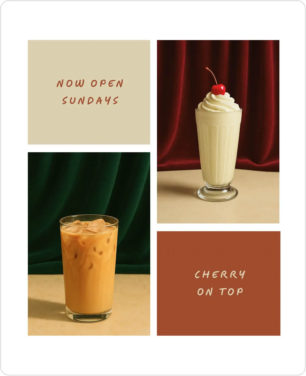 Pastel annotation tool used for design feedback on mood board.