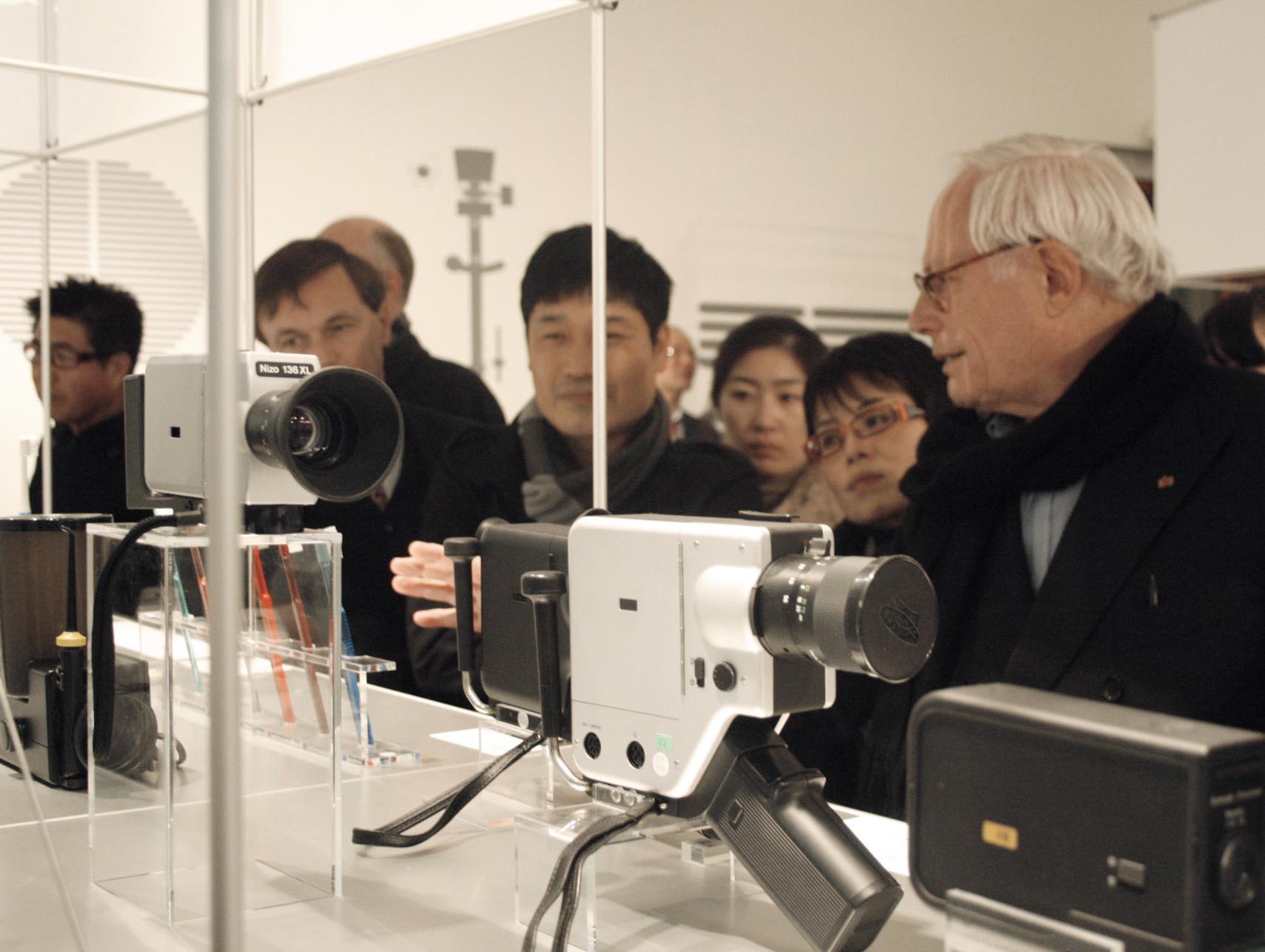 Dieter Rams with visitors at the Less and More exhibition in Seoul in December 2010 C rams foundation