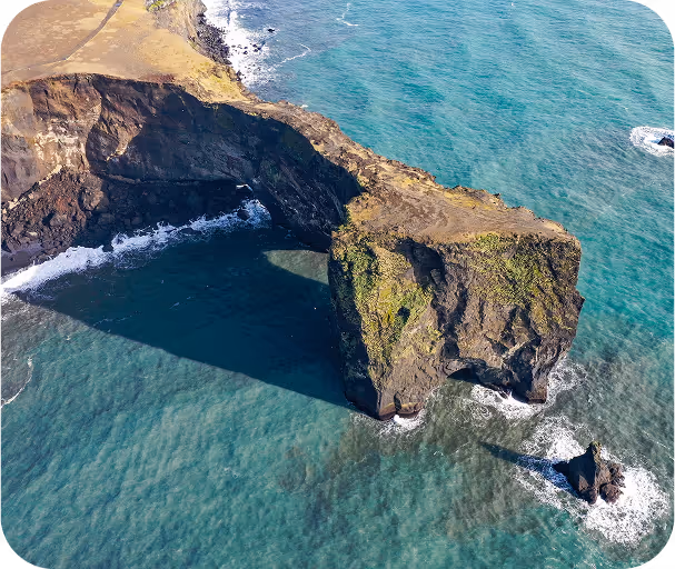 Svarmi cliffside with sea top shot from Drone | Svarmi