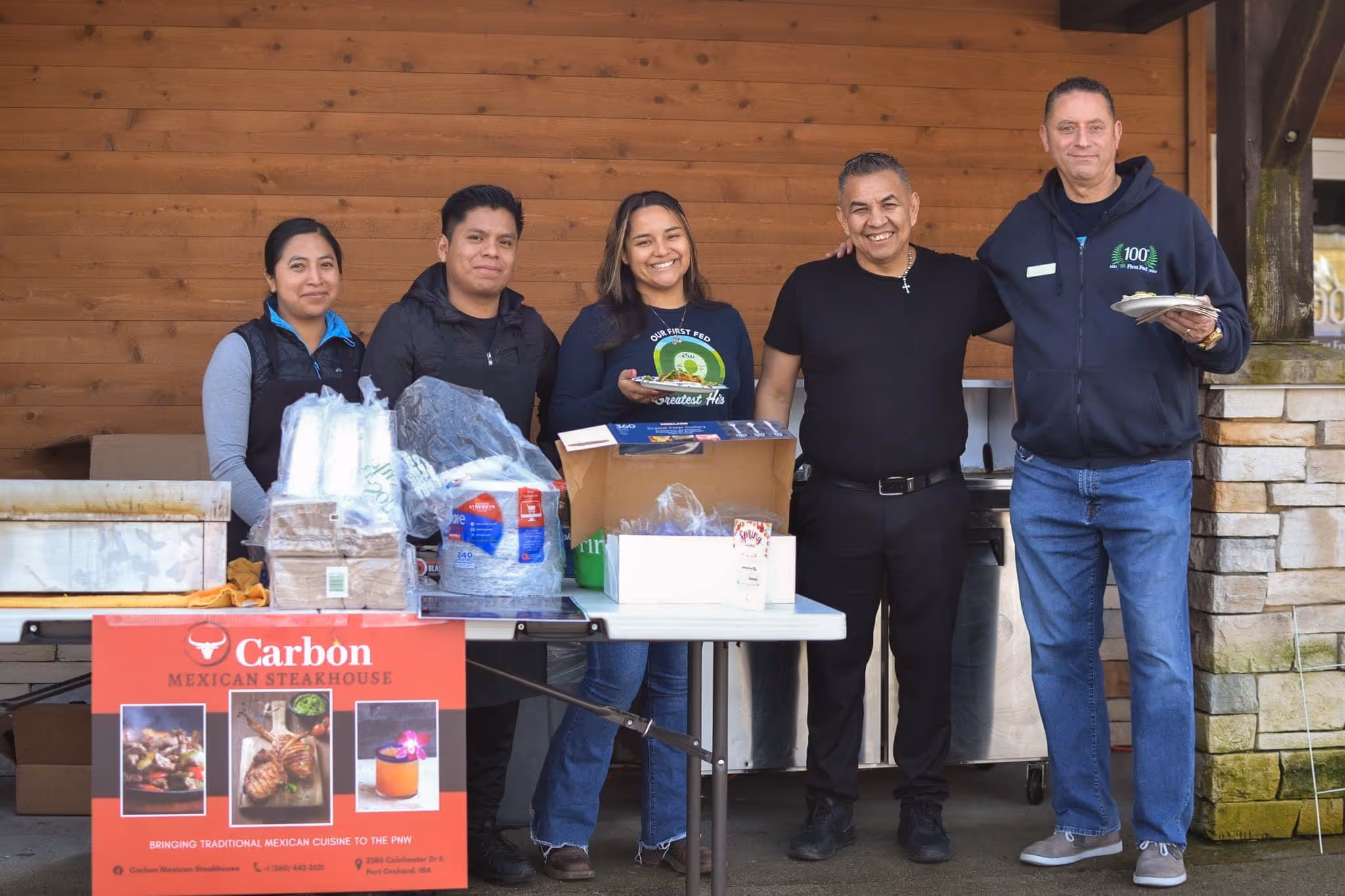 Carbon's team on a party - part of the catering services Carbon offers