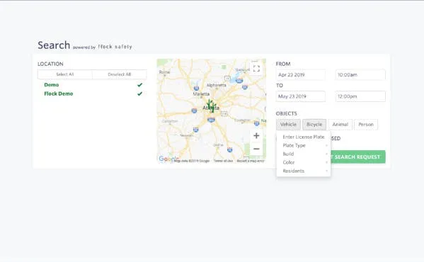 Flock Safety Search tool