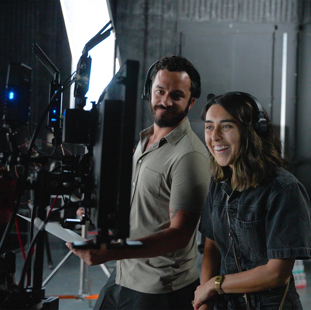 David and Jess Siciliano on a Savvy Studios video production set