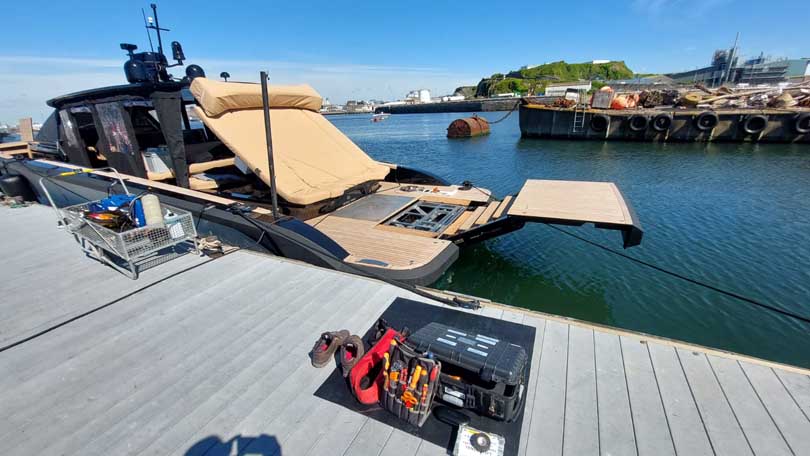 balcony on a yacht