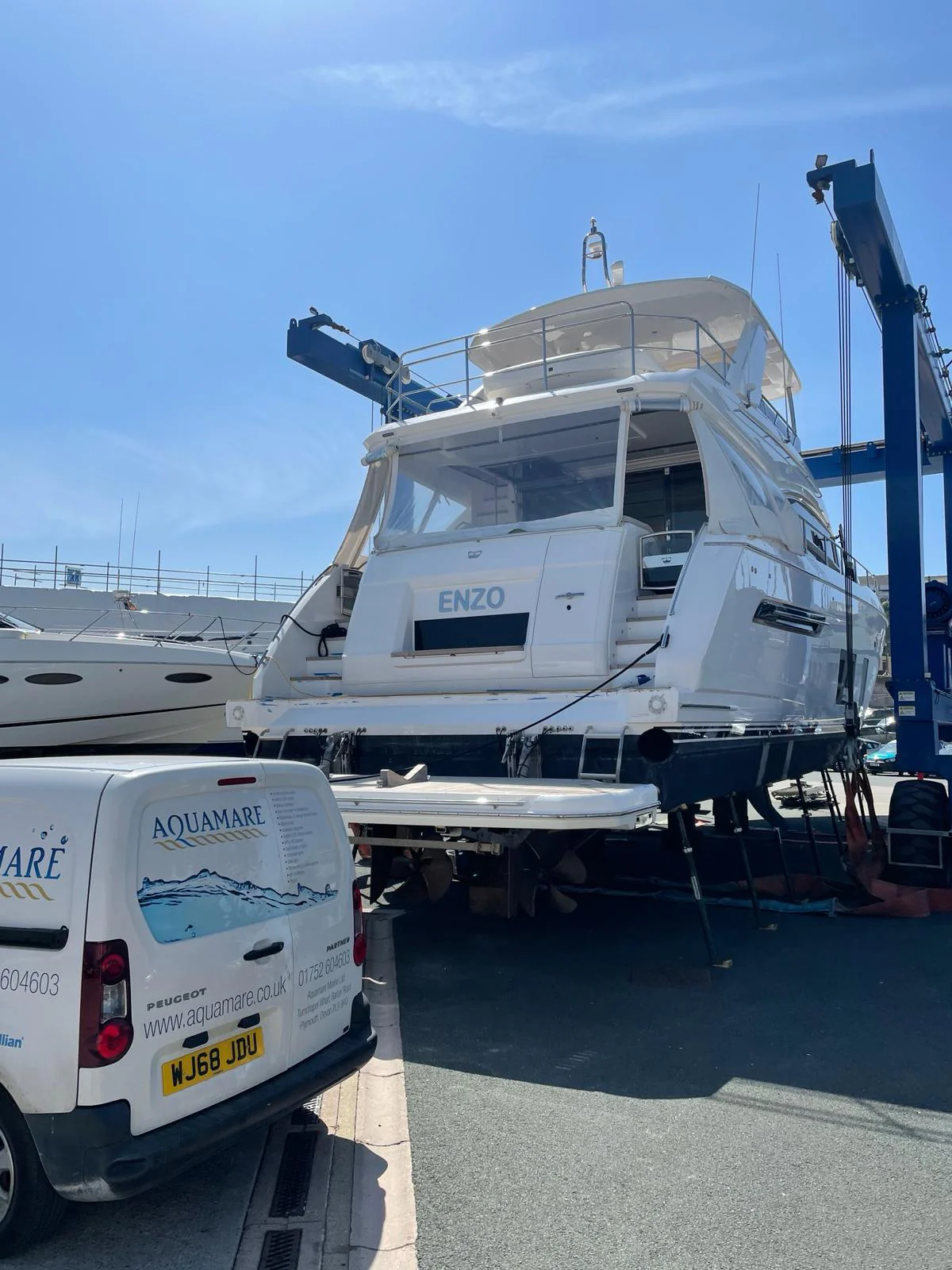 The owners’ cherished Princess P68, ready for enhanced comfort
