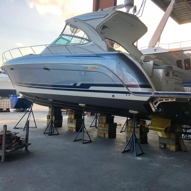 Final repairs completed and the yacht prepped for launch