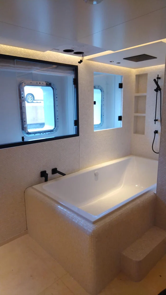 Final touches underway as the new bathroom fitting nears completion