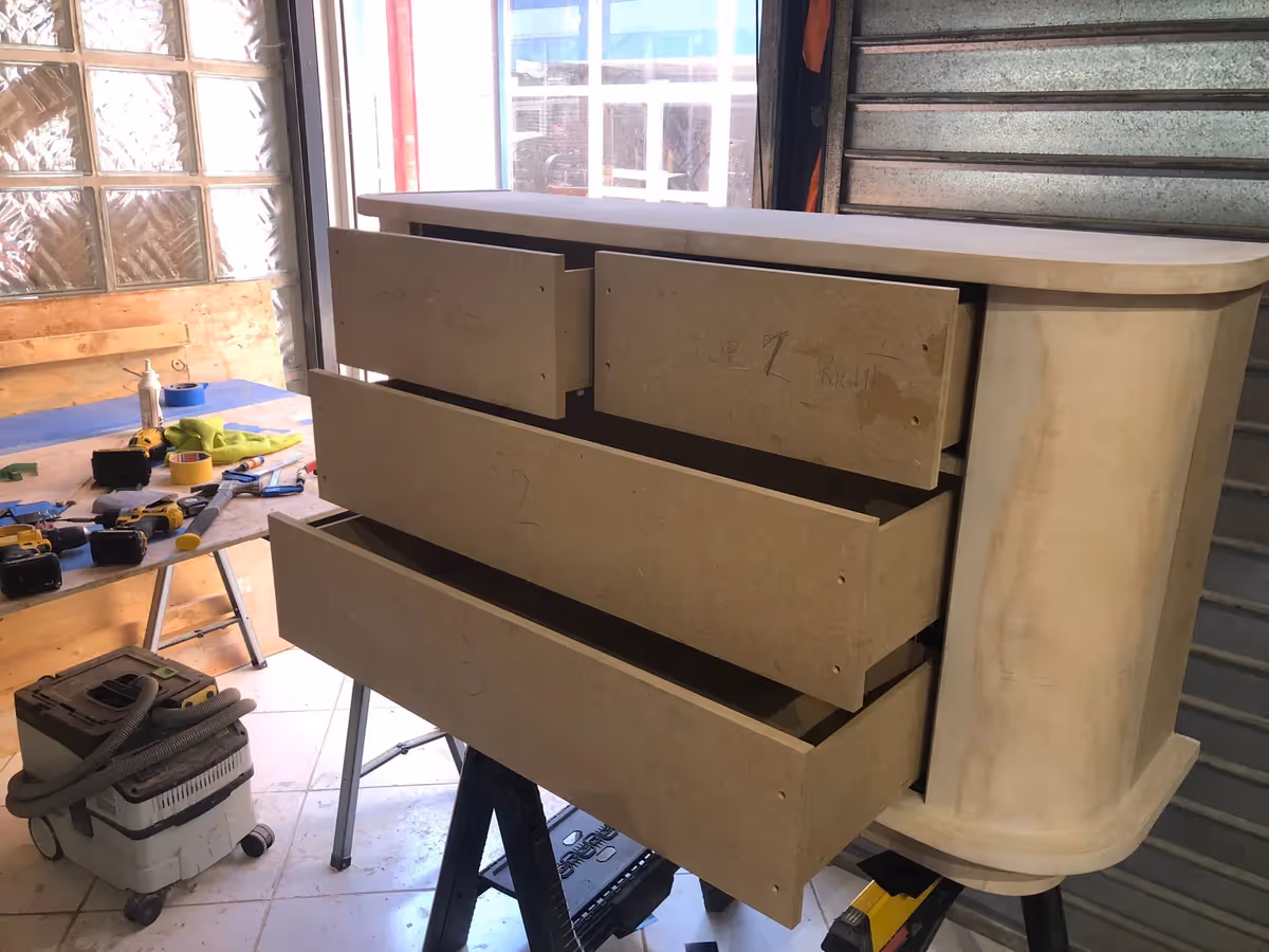 Custom-built drawers crafted to the client’s exact specifications