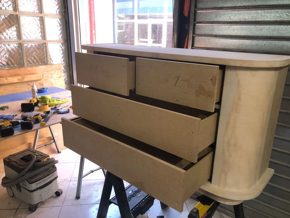 Custom-built drawers crafted to the client’s exact specifications