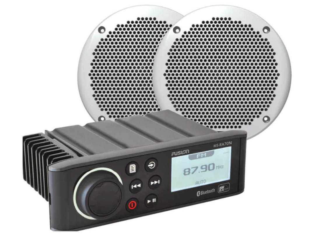 A marine audio system with high quality speakers and excellent sound quality