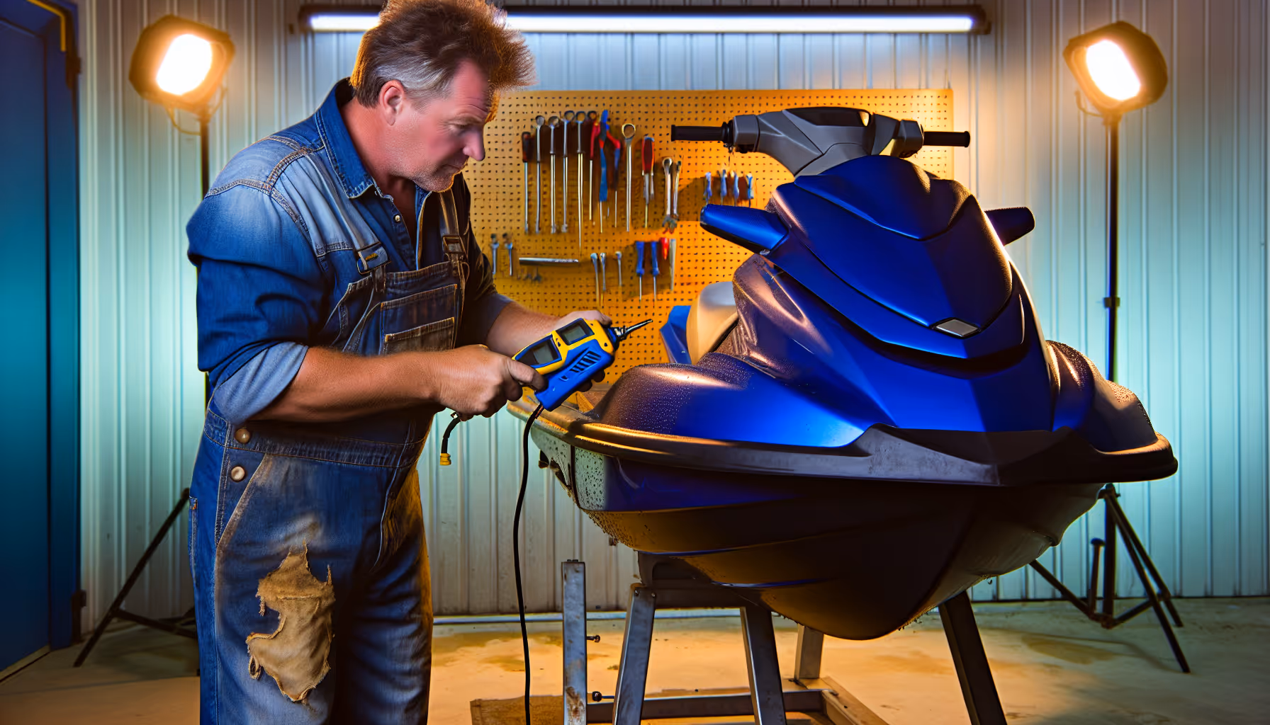 Warming up jet ski engine