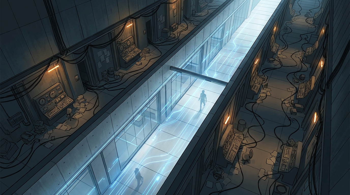 Three distinct paths converging toward a single illuminated route, symbolizing a comparison between Google Ads management approaches with one clear superior choice.