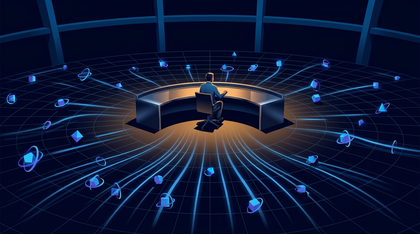 AI and human collaboration managing Google Ads campaigns around the clock, representing autonomous managed service for businesses and agencies