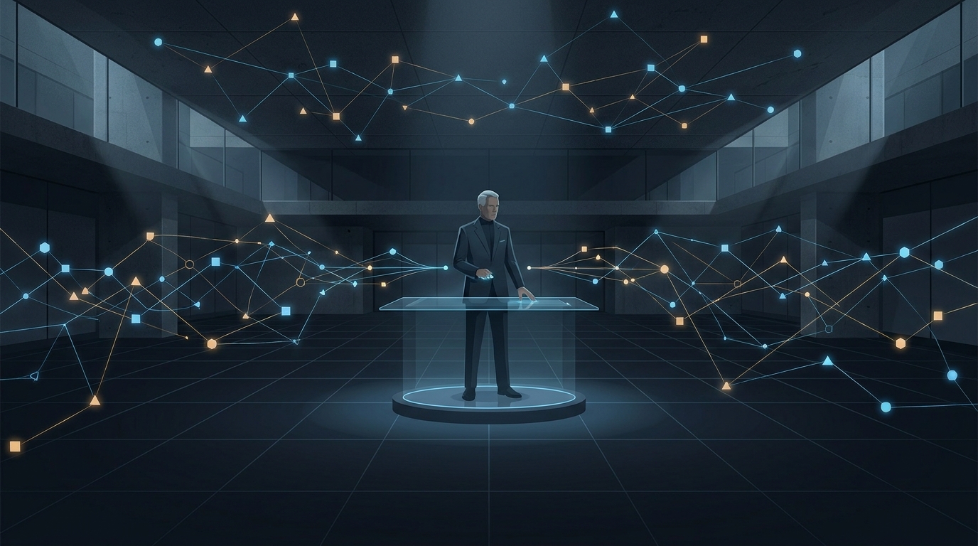 A human strategist and autonomous AI agents working in perfect synchrony to manage Google Ads campaigns at scale, symbolizing the modern managed service model.