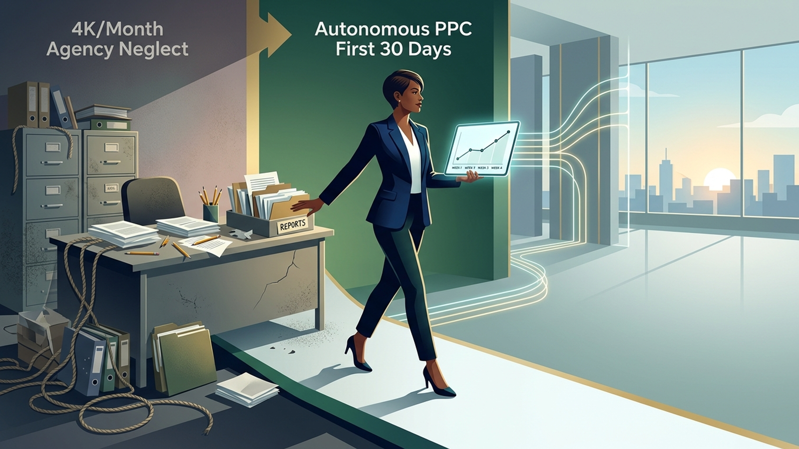 Illustration for: Paying an Agency $4K/Month With Nothing to Show for It? What Switching to Autonomous PPC Actually Looks Like in the First 30 Days