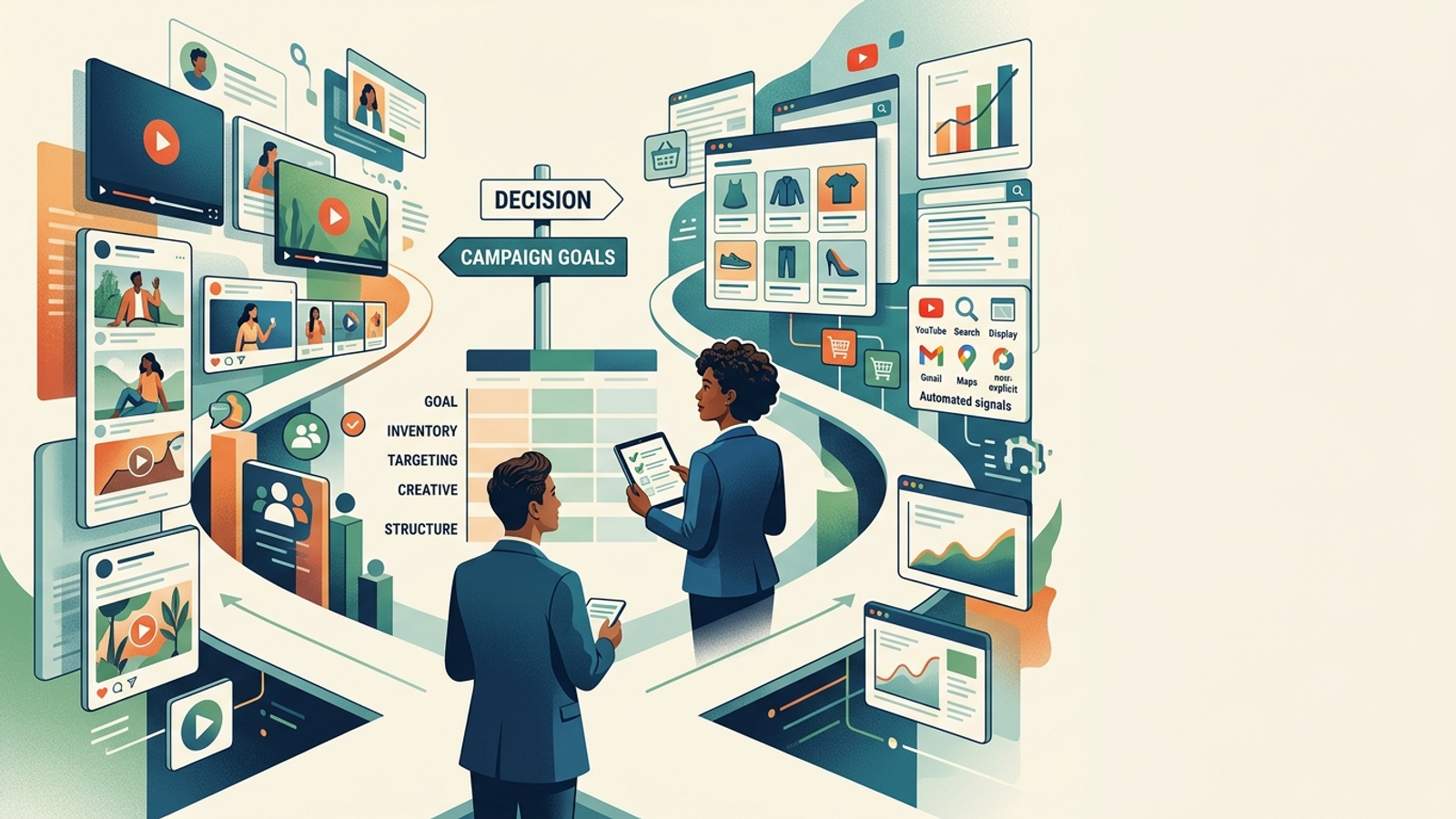 Illustration for: Demand Gen vs Performance Max: Which Campaign Type Fits Your Goal (and How to Structure It)