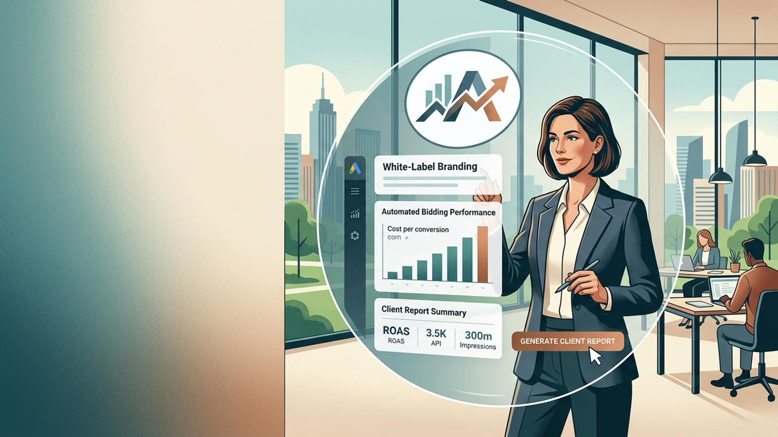 Illustration for: White-Label Google Ads Automation for Agencies: Custom Branding, Automated Bidding, and Client Reporting