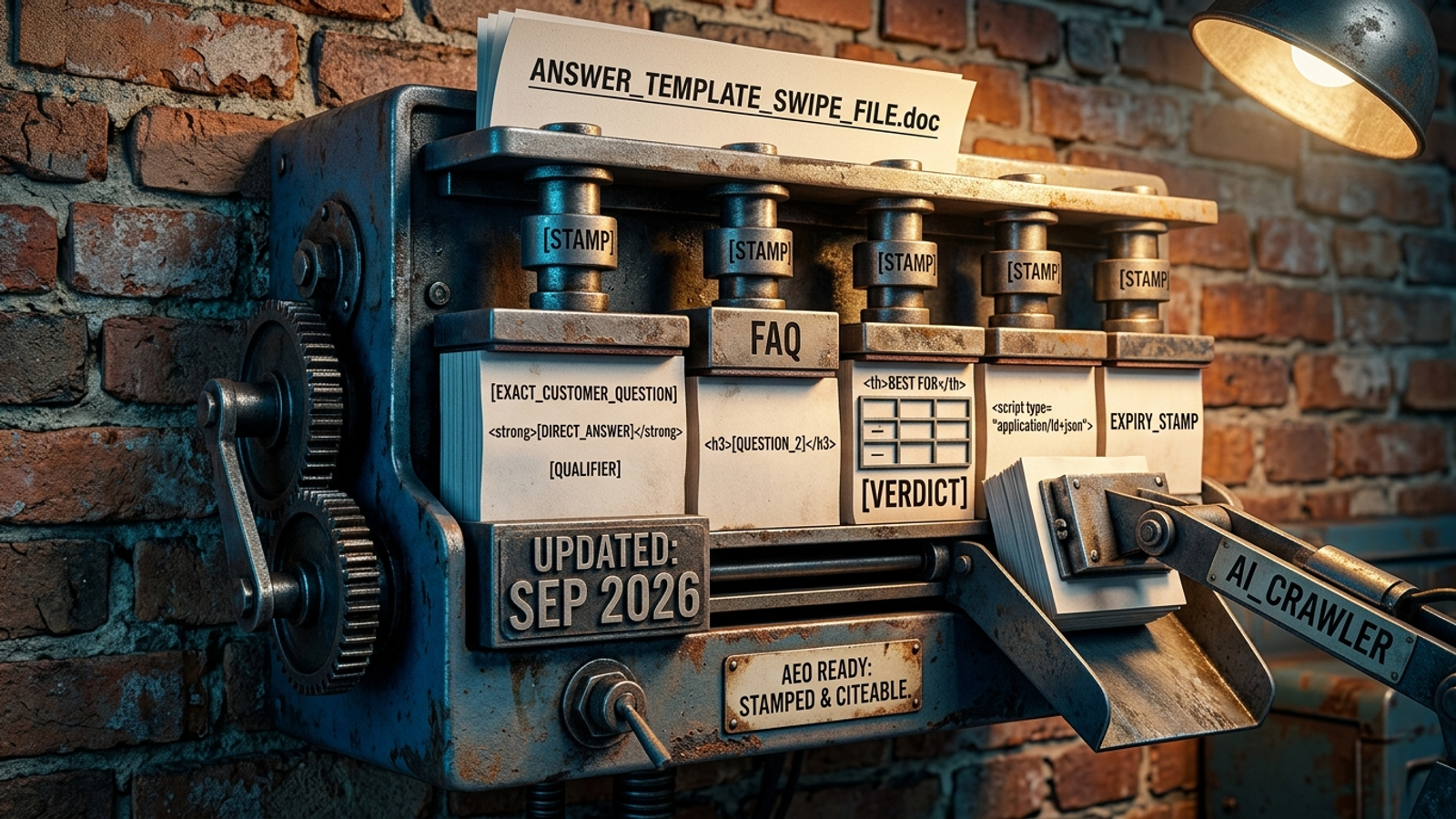 Cover image for: Copy-Paste AEO: Five Page Blocks Built for AI Answers