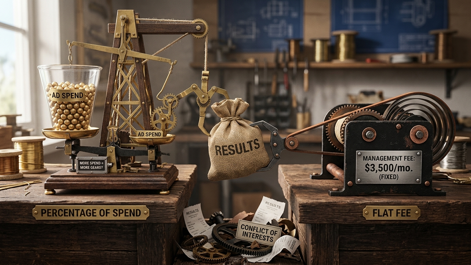 Cover image for: Percentage of Spend vs Flat Fees: What Does Your Google Ads Agency Really Get Paid to Do?