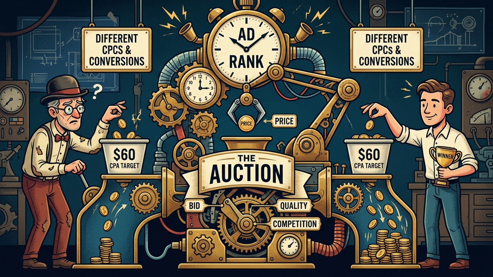 Cover image for: Same CPA Target, Different Results: Start With the Google Ads Auction