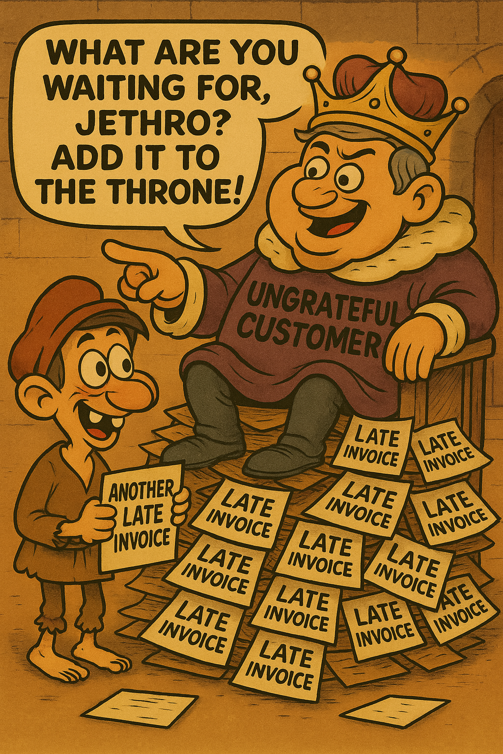 A comic about an ungrateful customer