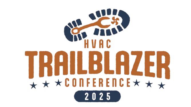 HVAC Trailblazer Conference 2025 logo with boot print graphic