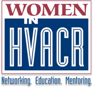 Women in HVAC logo promoting networking, education, and mentoring
