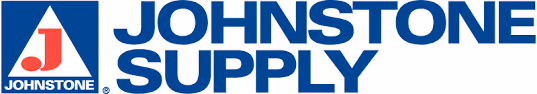 Johnstone Supply logo with blue and red geometric design