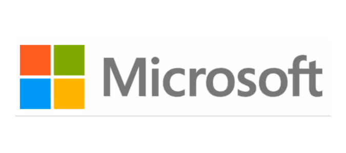 Microsoft company logo with four colored squares and the word 'Microsoft'.