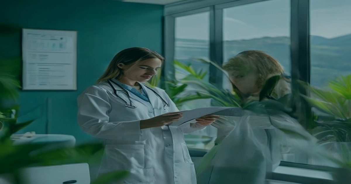 Healthcare professional with digital clinical documentation