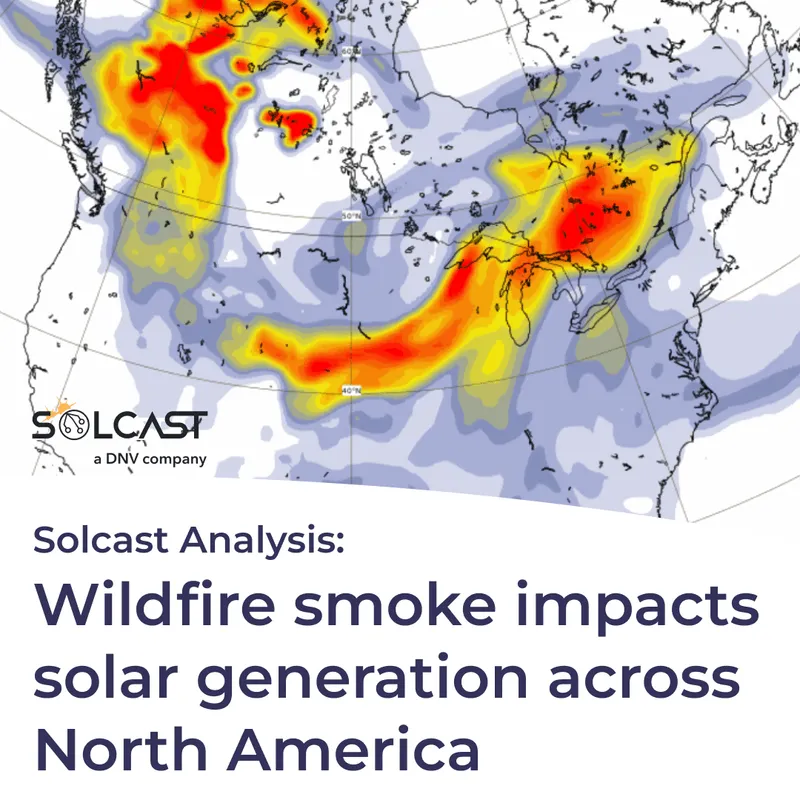 Smoke from early fire season impacts irradiance across North America