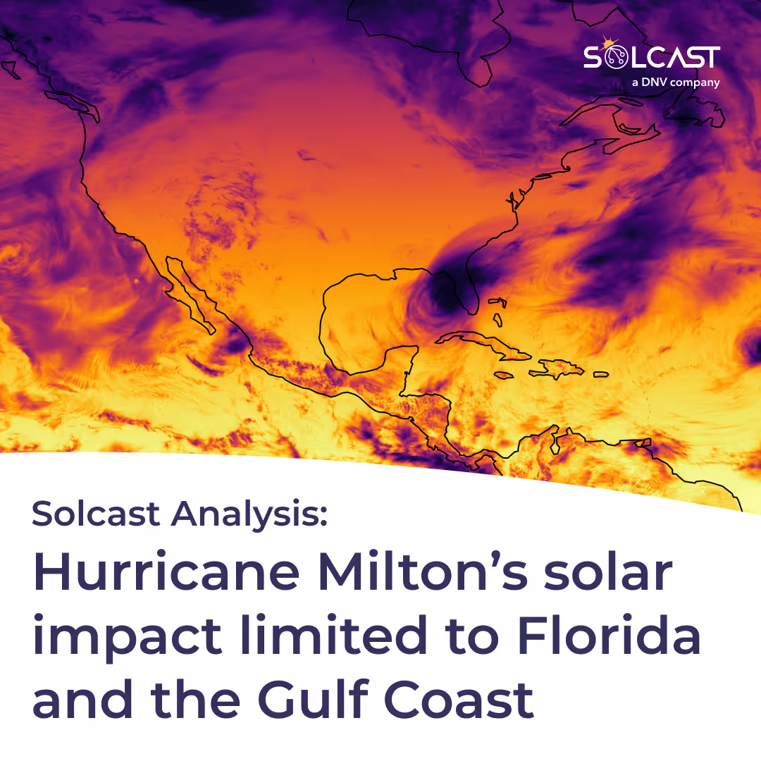 US solar generation strong outside Hurricane Milton's localised impacts