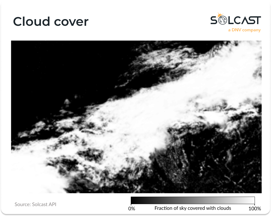 An image of cloud showing the cloud cover