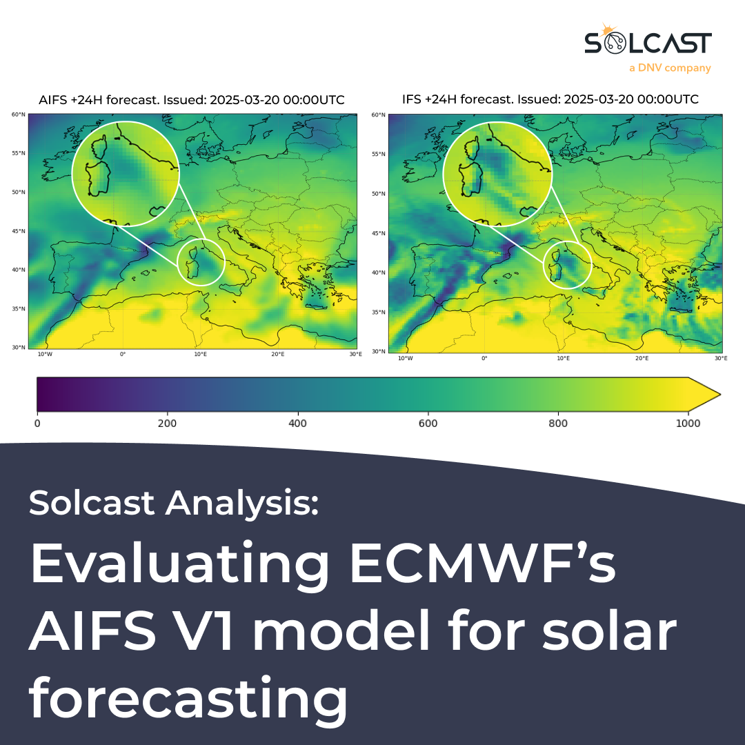 Accuracy Analysis: ECMWF’s AI model for solar forecasting performs well