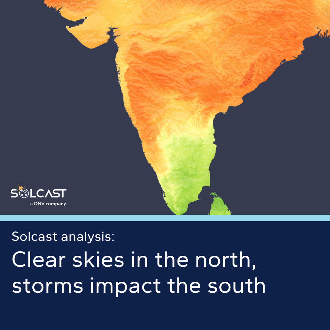 Solar surge in Northern India as Cyclone Ditwah cuts irradiance in the south and Sri Lanka